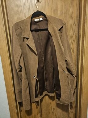 Cato Suede Coat - Brown